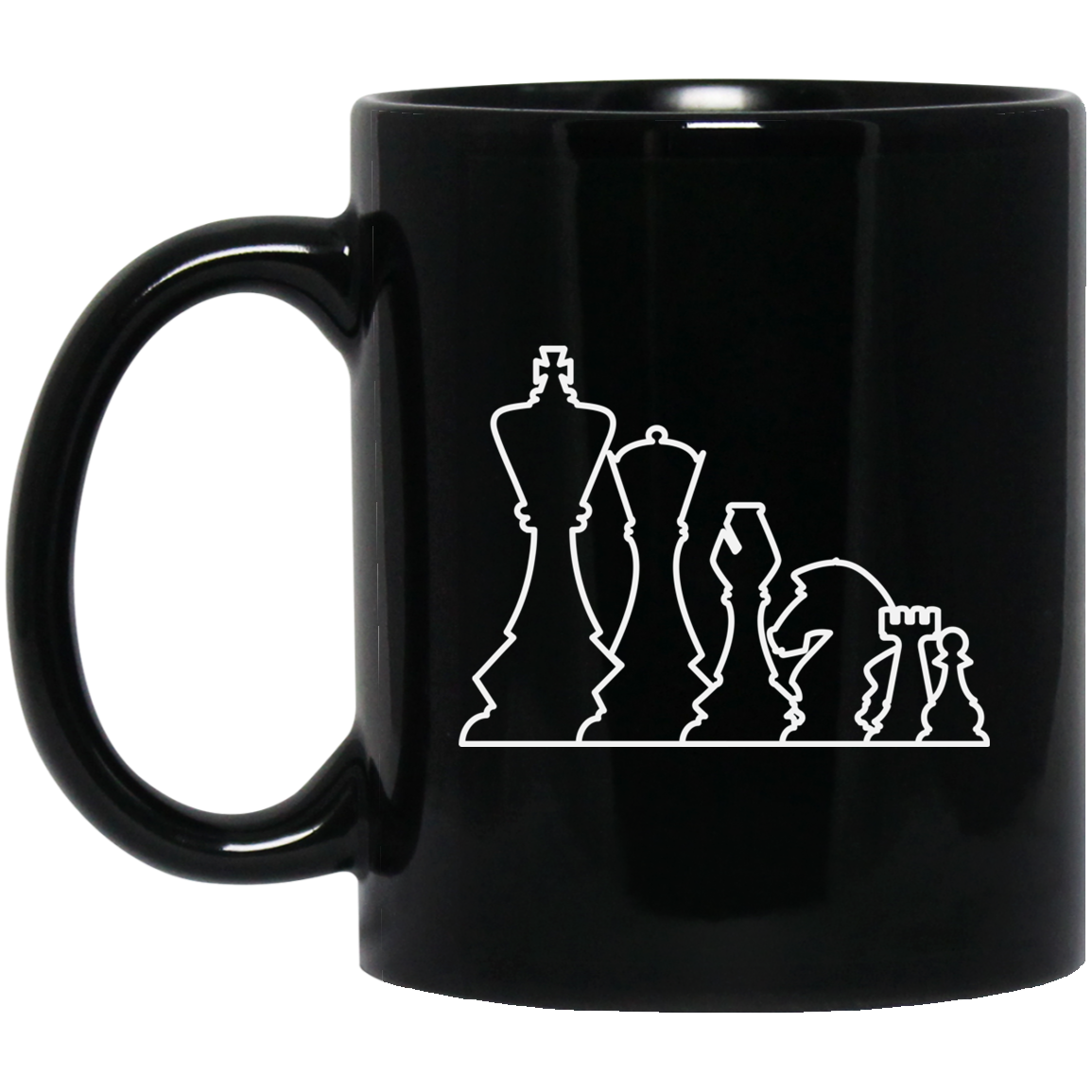Chess Pieces Mug / Chess Gift Mug / Chess Lover 11 oz. Black Mug