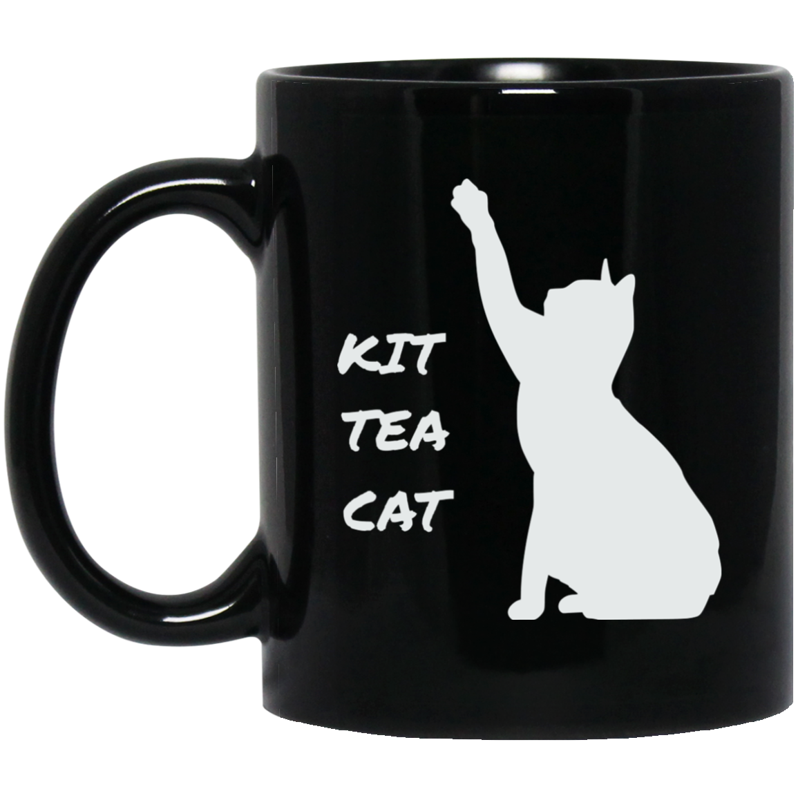 Kit Tea Cat 11 oz. Black Mug Secondary image