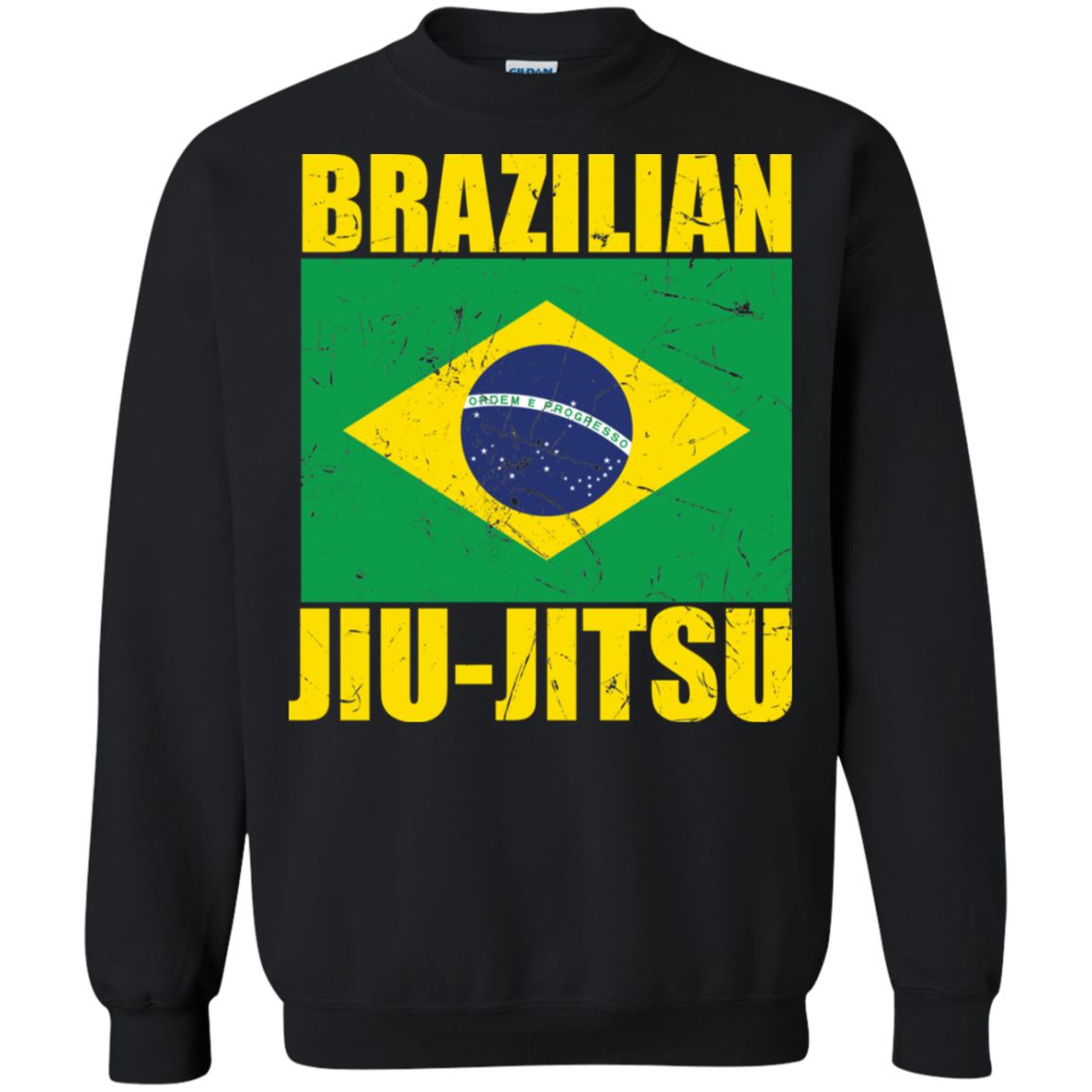 Brazilian Jiu Jitsu Flag BJJ Crewneck Pullover Sweatshirt  8 oz. Main image