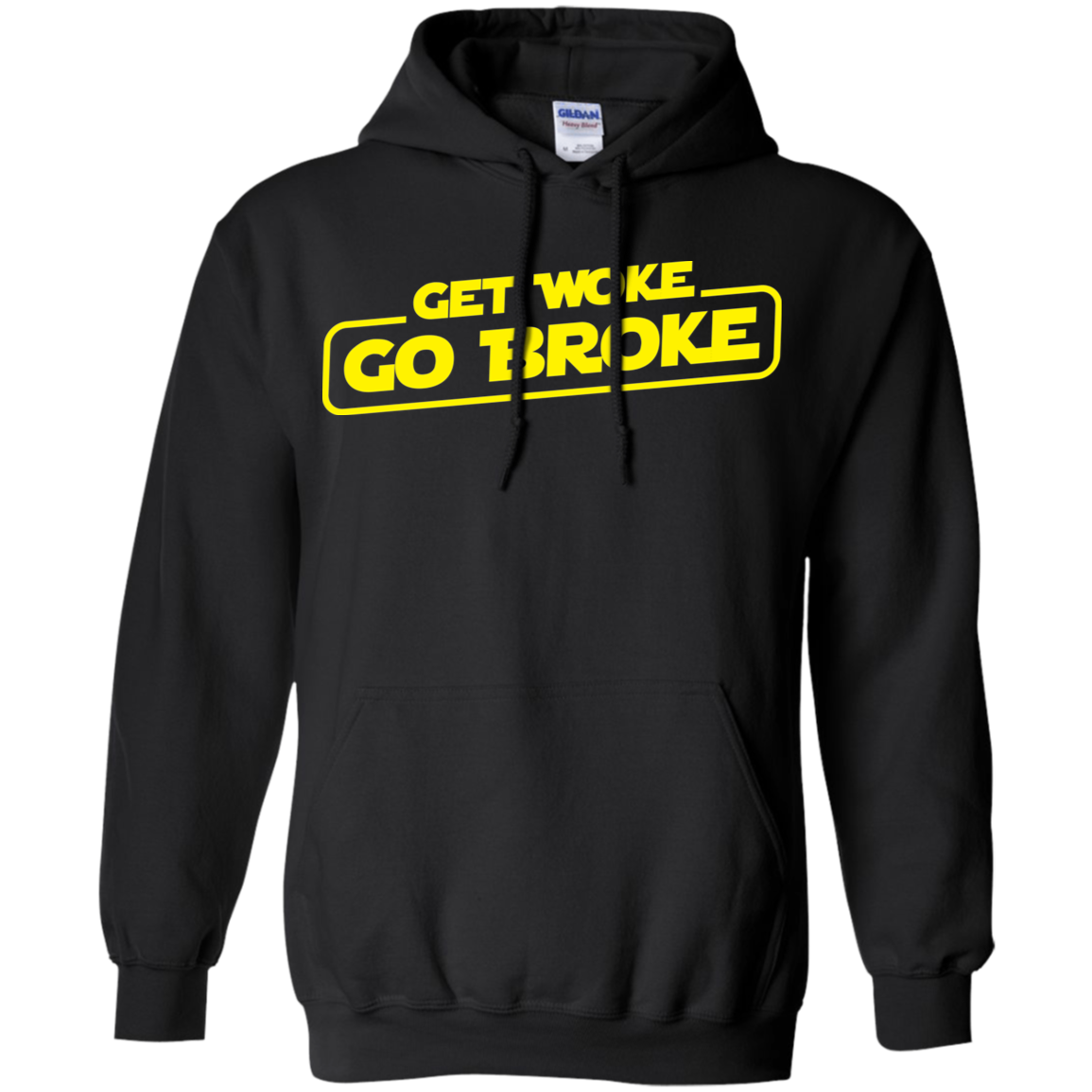 Get Woke Go Broke Pullover Hoodie 8 oz. Secondary image