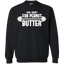 Will Squat For Peanut Butter Gym Workout Crewneck Pullover Sweatshirt  8 oz.