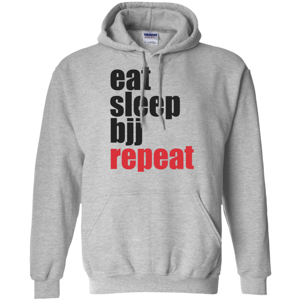 Eat Sleep BJJ Repeat Brazilian Jiu Jitsu Pullover Hoodie 8 oz. Secondary image