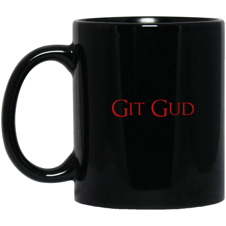 Git Gud RPG 11 oz. Black Mug | Video Game Mug | Gaming 11 oz RPG Video Game Mug