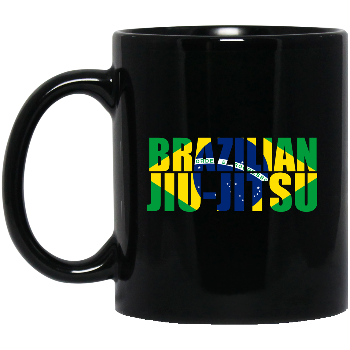 Brazilian Jiu Jitsu Flag BJJ 11 oz. Black Mug Secondary image