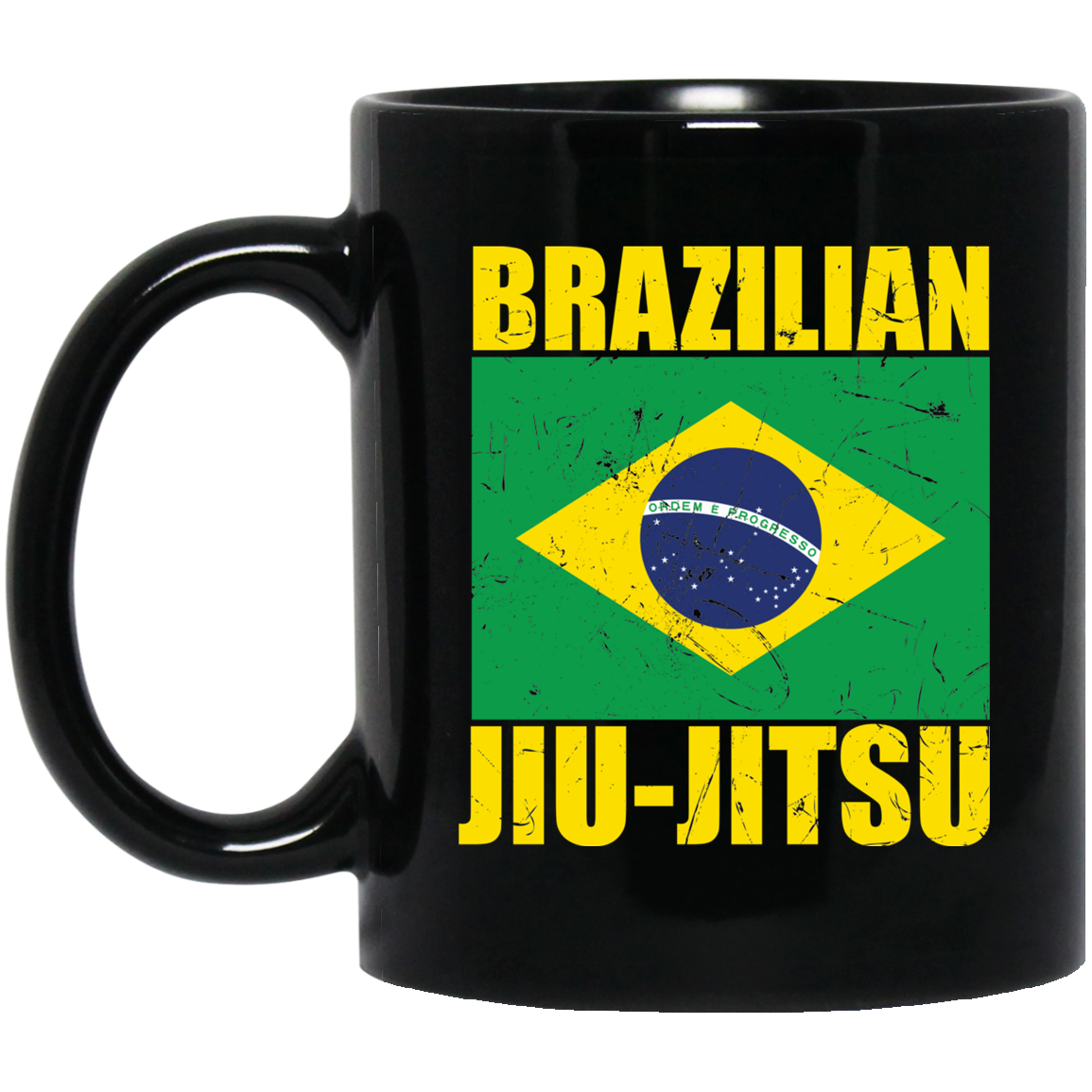 Brazilian Jiu Jitsu Flag BJJ 11 oz. Black Mug Secondary image