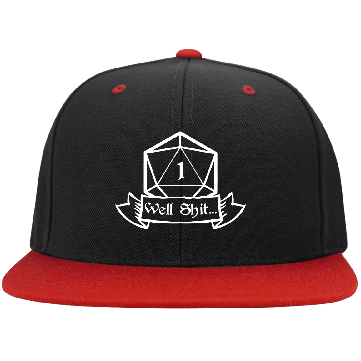 Well Shit RPG Dice Hat | Dungeon Master Hat | Tabletop RPG | Tabletop Games | RPG Hat | Role Playing Game Unisex Snapback Hat