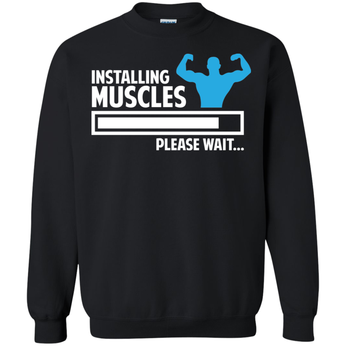 Installing Muscles Gym Workout Crewneck Pullover Sweatshirt  8 oz. Main image