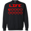 Gaming Life Bar Game Hearts Health Bar - Video Gaming Crewneck Pullover Sweatshirt  8 oz.