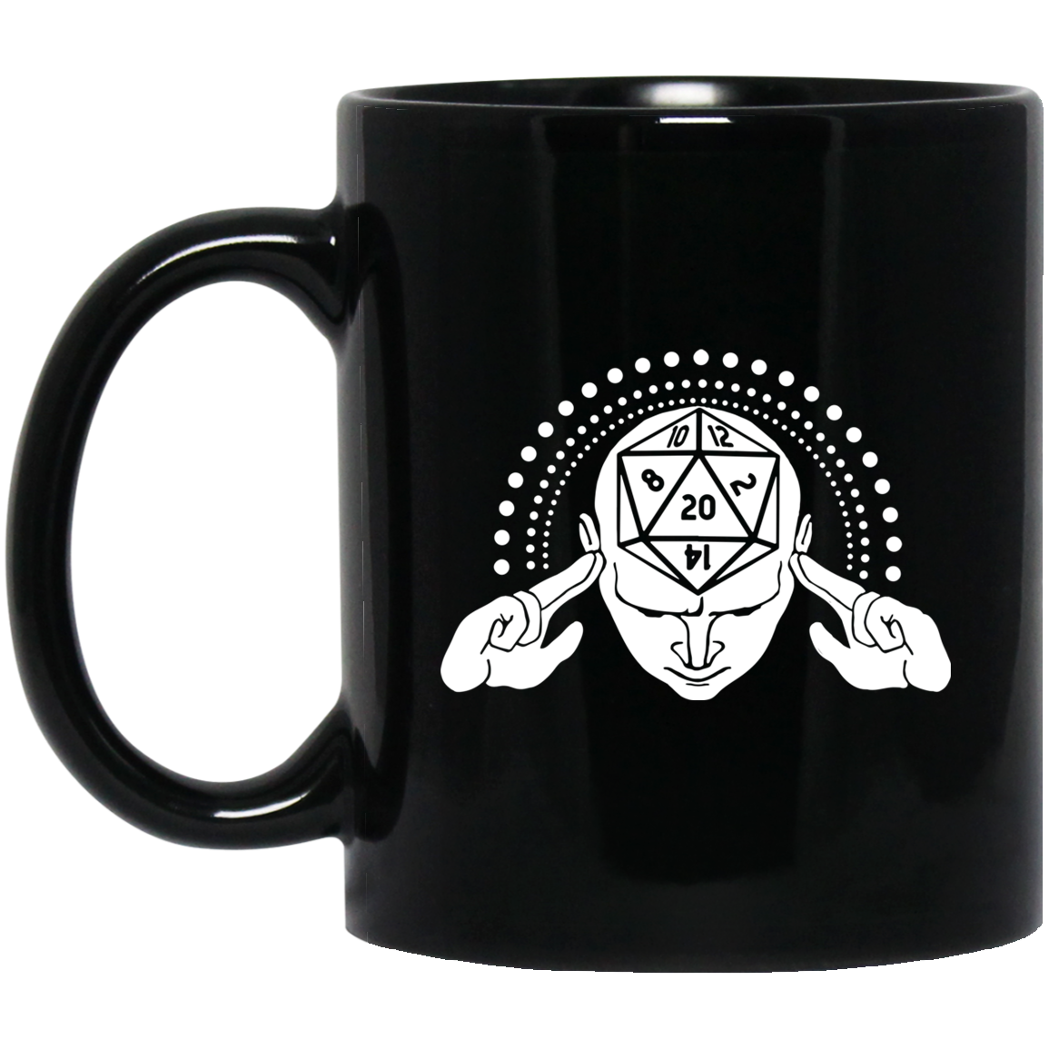 Psionic Dragon Fantasy RPG Dice Mug | Dungeon Master Mug | Tabletop RPG | Tabletop Games | RPG Mug | Role Playing Game Mug 11 oz. Black Mug Secondary image