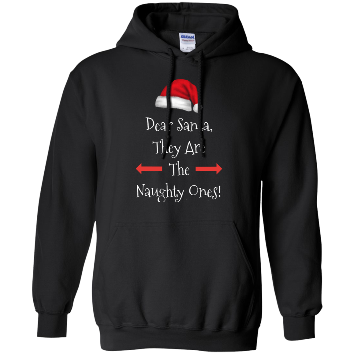 Dear Santa They Are The Naughty Ones Xmas Pullover Christmas Hoodie 8 oz. Secondary image