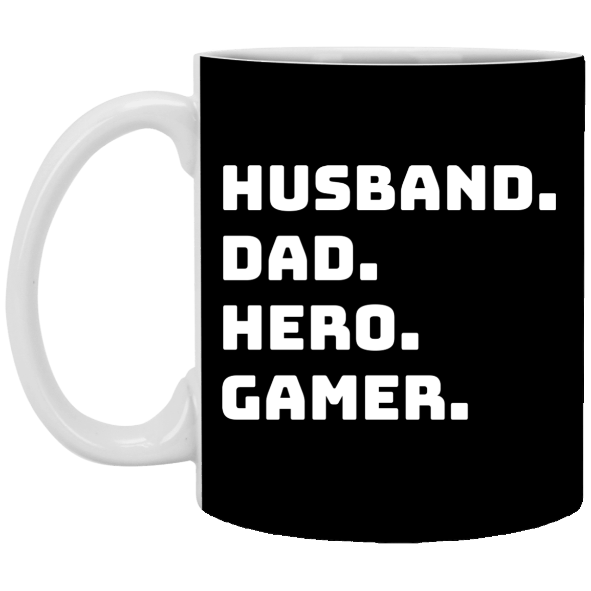 Husband Dad Hero Gamer 11 oz. White Mug Main image