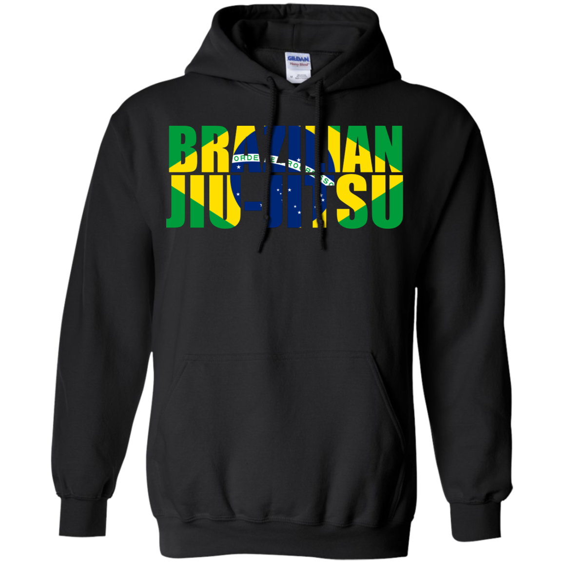Brazilian Jiu Jitsu Flag 3 BJJ Pullover Hoodie 8 oz. Secondary image