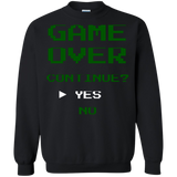 Game Over Continue Video Gaming Crewneck Pullover Sweatshirt  8 oz. Game Over Continue Video Gaming Crewneck Pullover Sweatshirt  8 oz.
