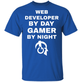 Web Developer By Day Gamer By Night T-Shirt Web Developer By Day Gamer By Night T-Shirt
