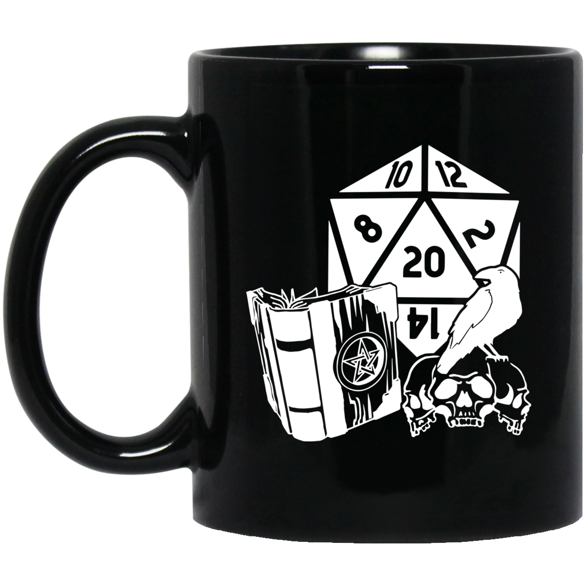 Dragon Fantasy RPG Dice Mug | Dungeon Master Mug | Tabletop RPG | Tabletop Games | RPG Mug | Role Playing Game Mug 11 oz. Black Mug Secondary image