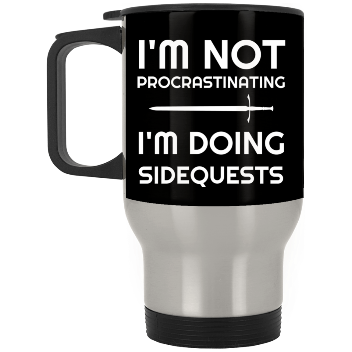 I'm Not Procrastinating I'm Doing Side Quests  Travel Mug | Video Game Travel Mug | Gaming 14 oz RPG Video Game Mug