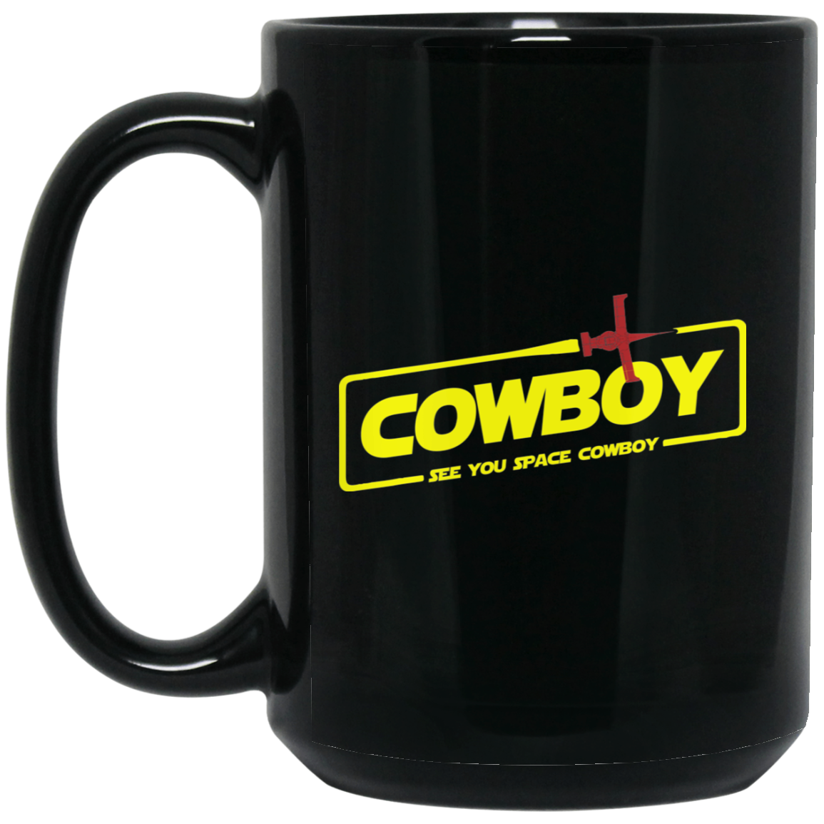 Cowboy A Space Cowboy Story 15 oz. Black Mug
