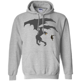 Dragon Fantasy RPG Light Pullover Hoodie 8 oz. Elder Scrolls Skyrim Dragonborn Dragon