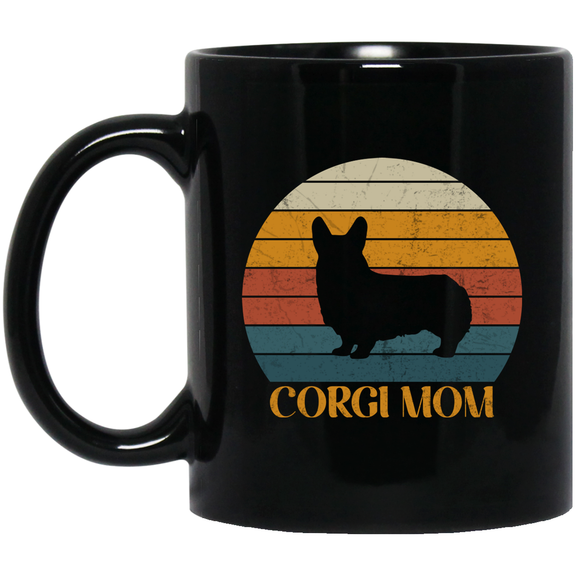 Corgi Mom Mug | Welsh Corgi Gifts | Corgi 11 oz. Black Mug