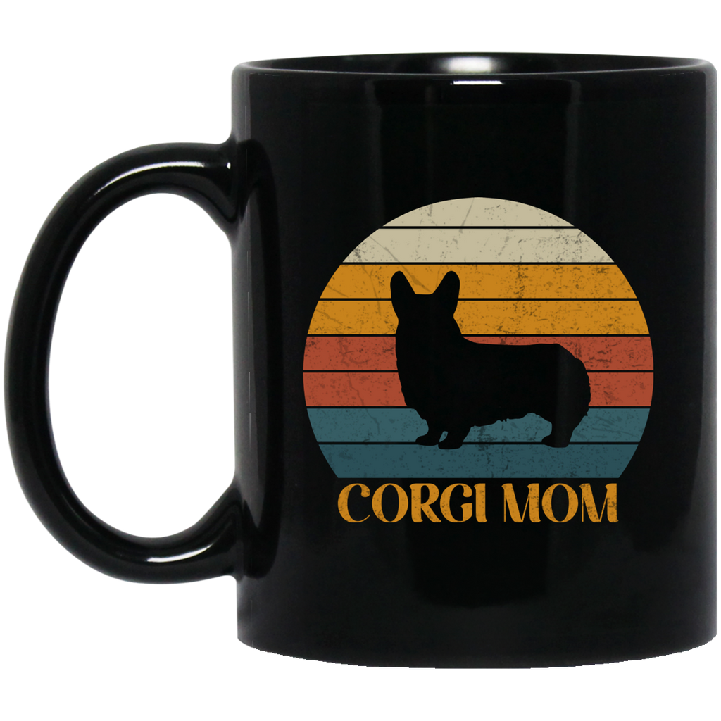 Corgi Mom Mug | Welsh Corgi Gifts | Corgi 11 oz. Black Mug