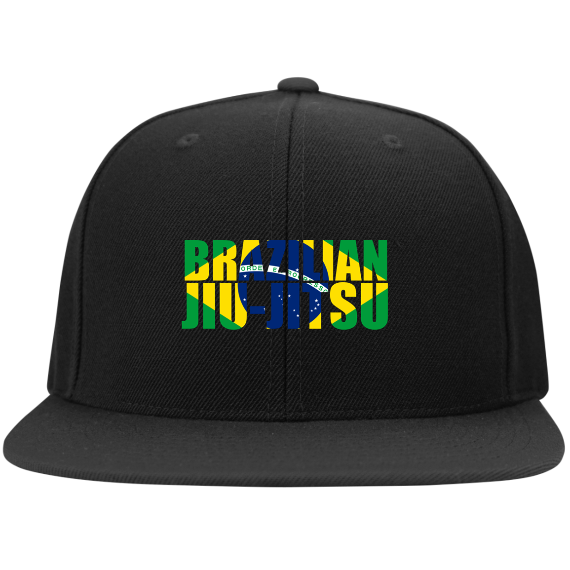Brazilian Jiu Jitsu Flag 3 BJJ Snapback Hat Secondary image