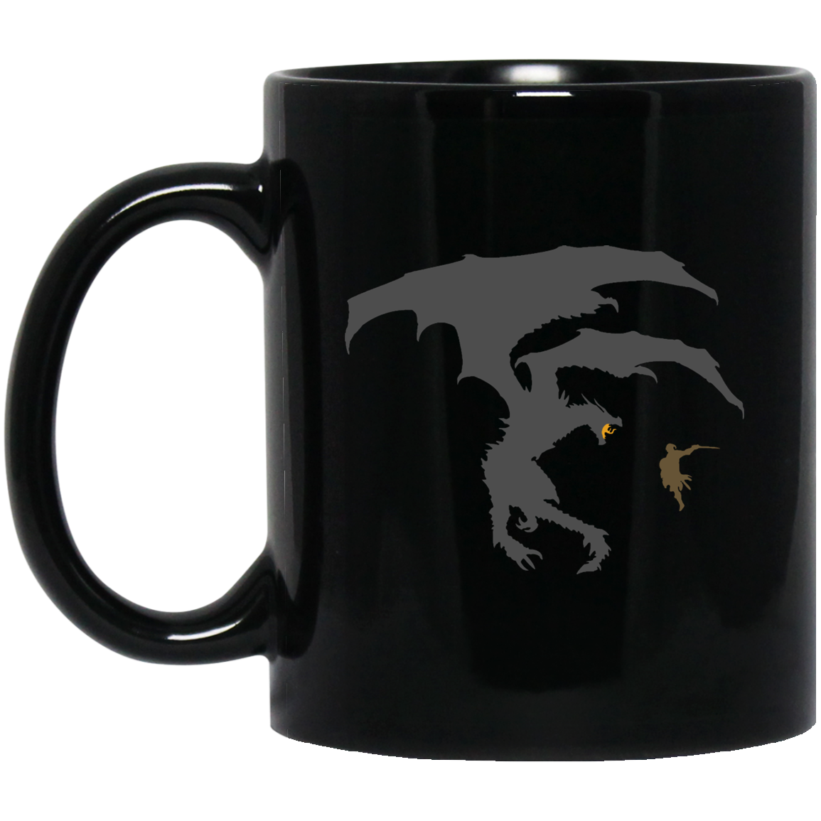Dragon Fantasy RPG 11 oz. Black Mug Secondary image