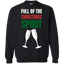 Full Of The Christmas Spirit Xmas Holidays Crewneck Pullover Sweatshirt  8 oz.