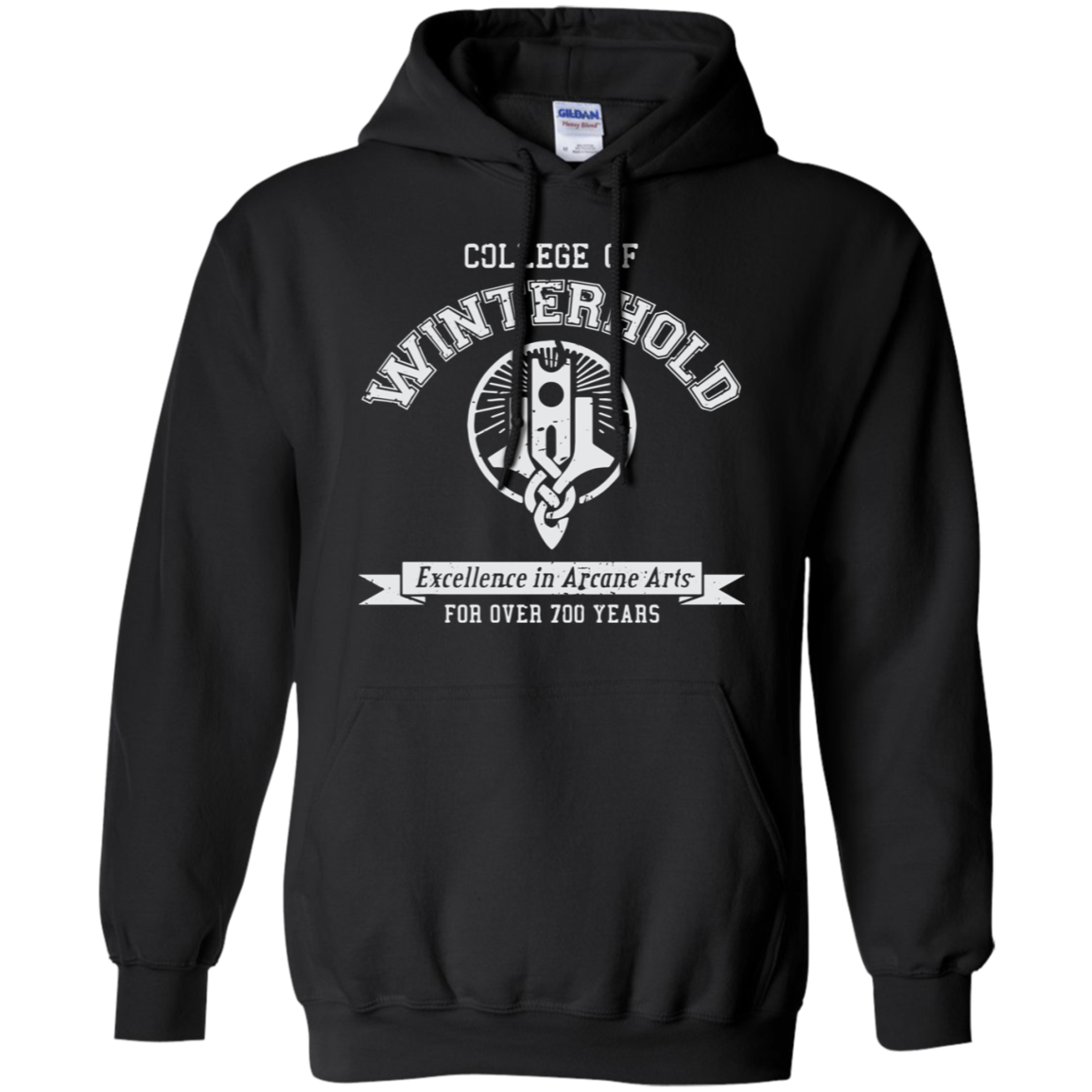 College of Winterhold Pullover Hoodie 8 oz. Secondary image