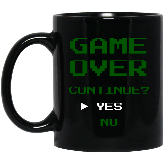 Game Over Continue 11 oz. Black Mug