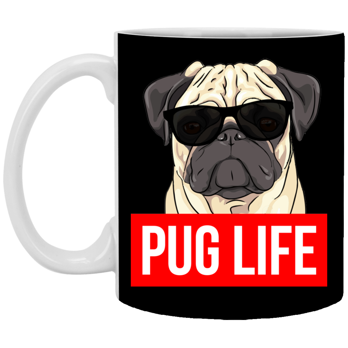 Pug Life 11 oz. White Mug Main image