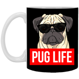 Pug Life 11 oz. White Mug Pug Life 11 oz. White Mug