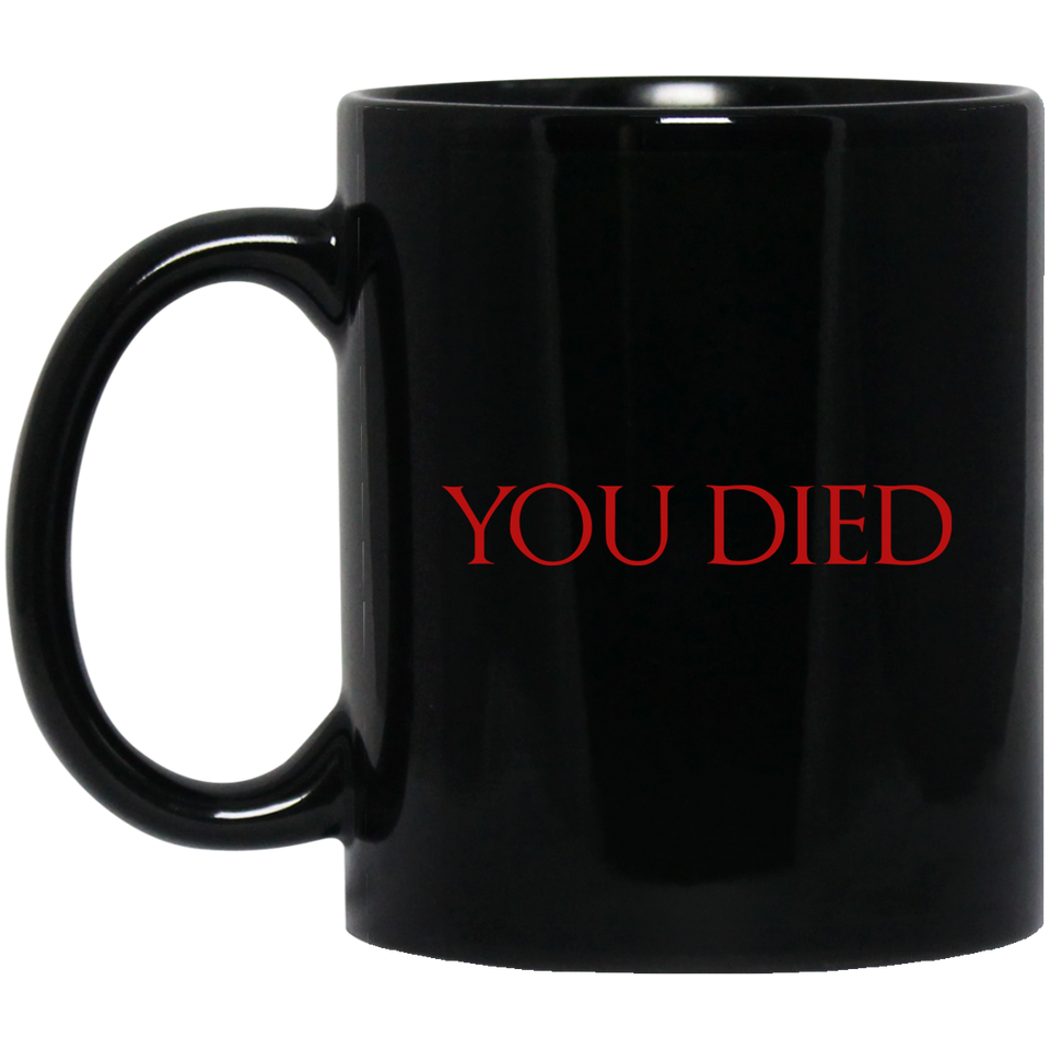 You Died RPG 11 oz. Black Mug | Video Game Mug | Gaming 11 oz RPG Video Game Mug