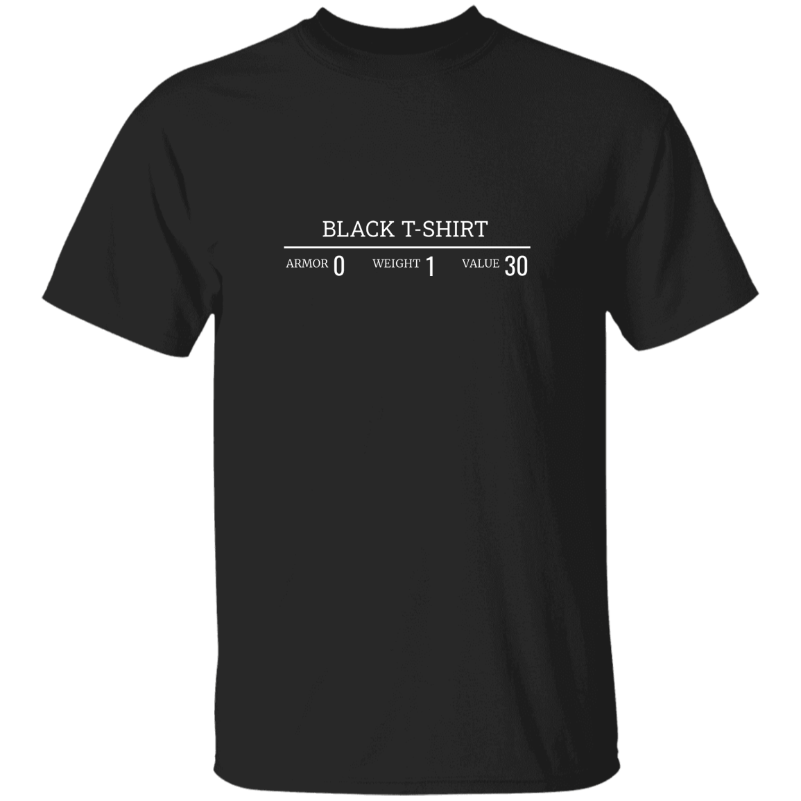 Black RPG Video Game T-Shirt