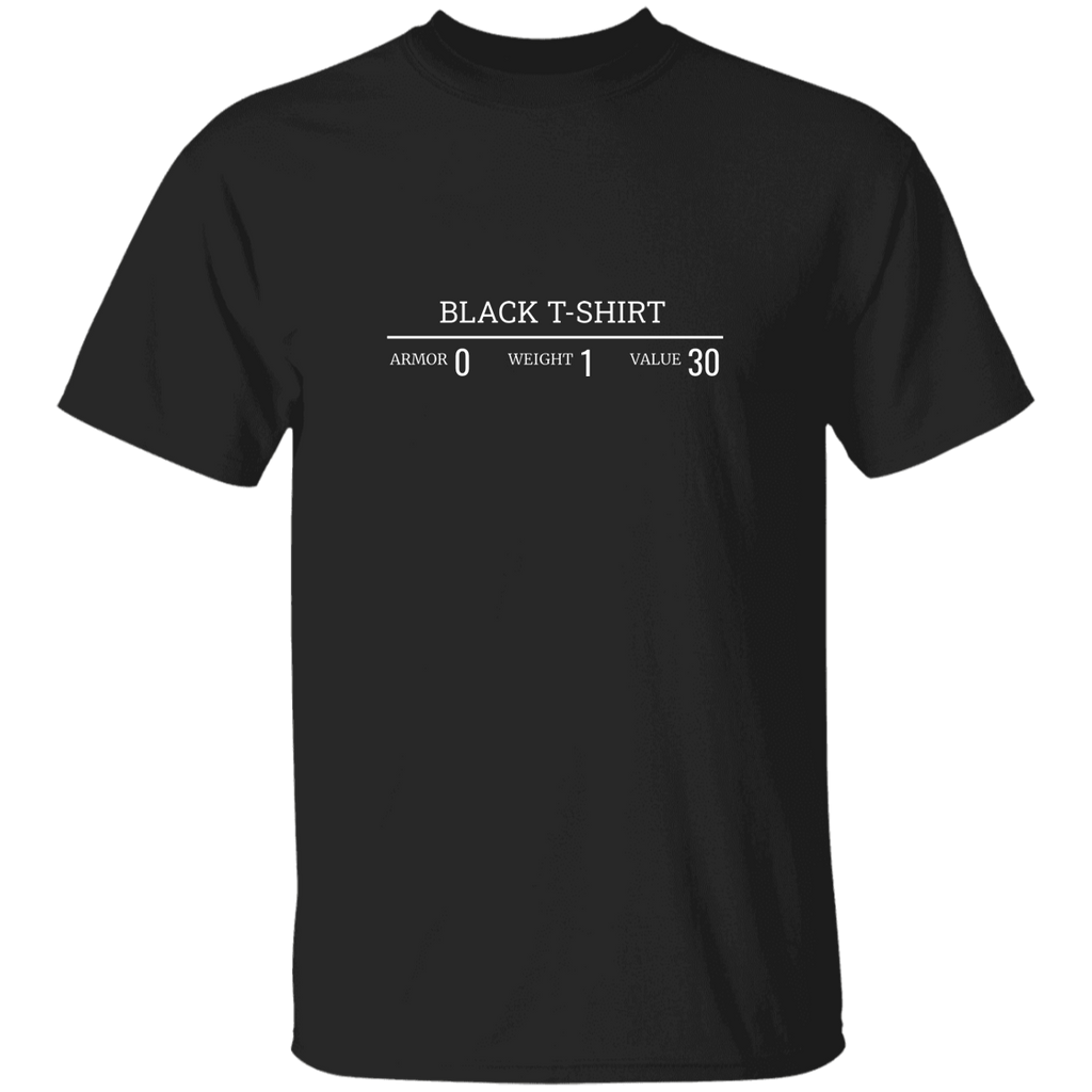 Black RPG Video Game T-Shirt