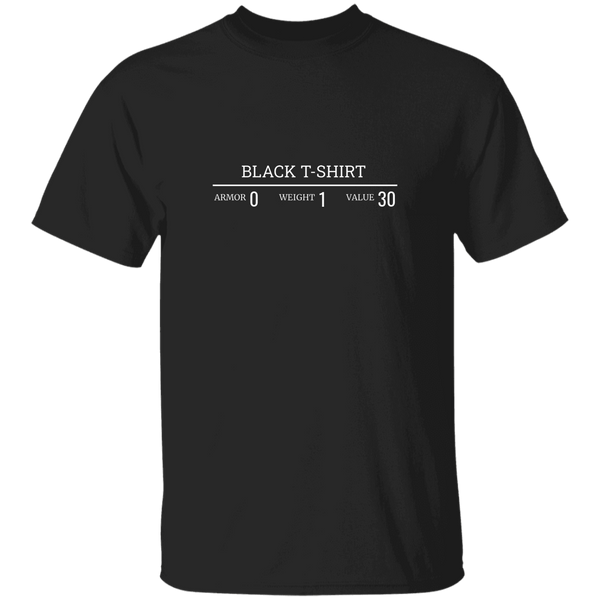 Black RPG Video Game T-Shirt