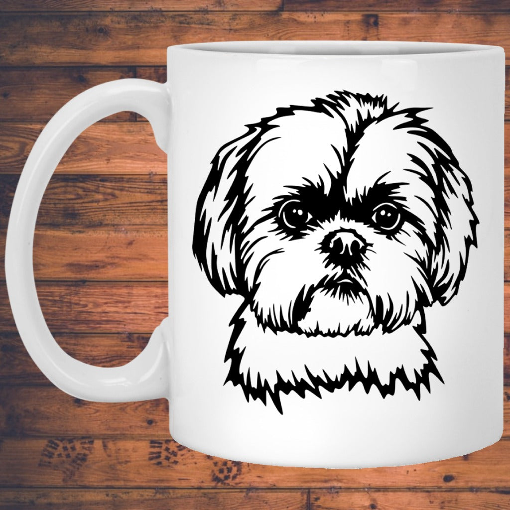 Shih Tzu Mug | Shih Tzu Gifts | Shih Tzu Art | Shitzu Mom |  Shih Tzu 11 oz. White Mug