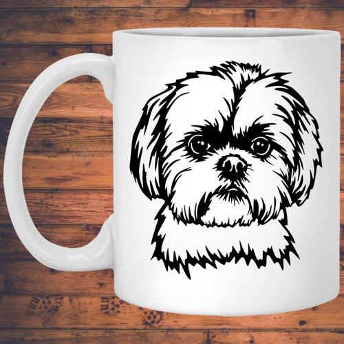Shih Tzu Mug | Shih Tzu Gifts | Shih Tzu Art | Shitzu Mom |  Shih Tzu 11 oz. White Mug