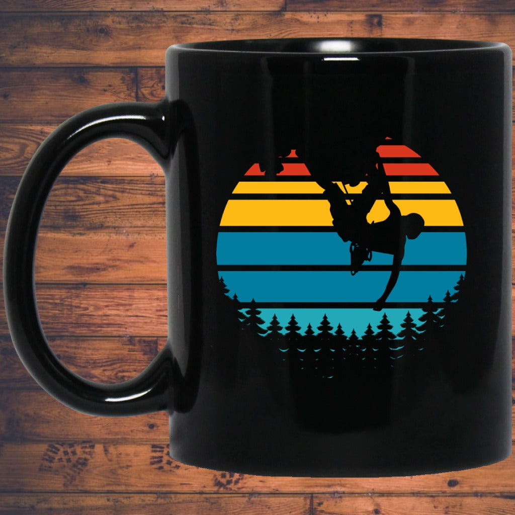 Vintage Rock Climbing Mug | Rock Climbing Gifts | Rock Climbing 11 oz. Black Mug Main image