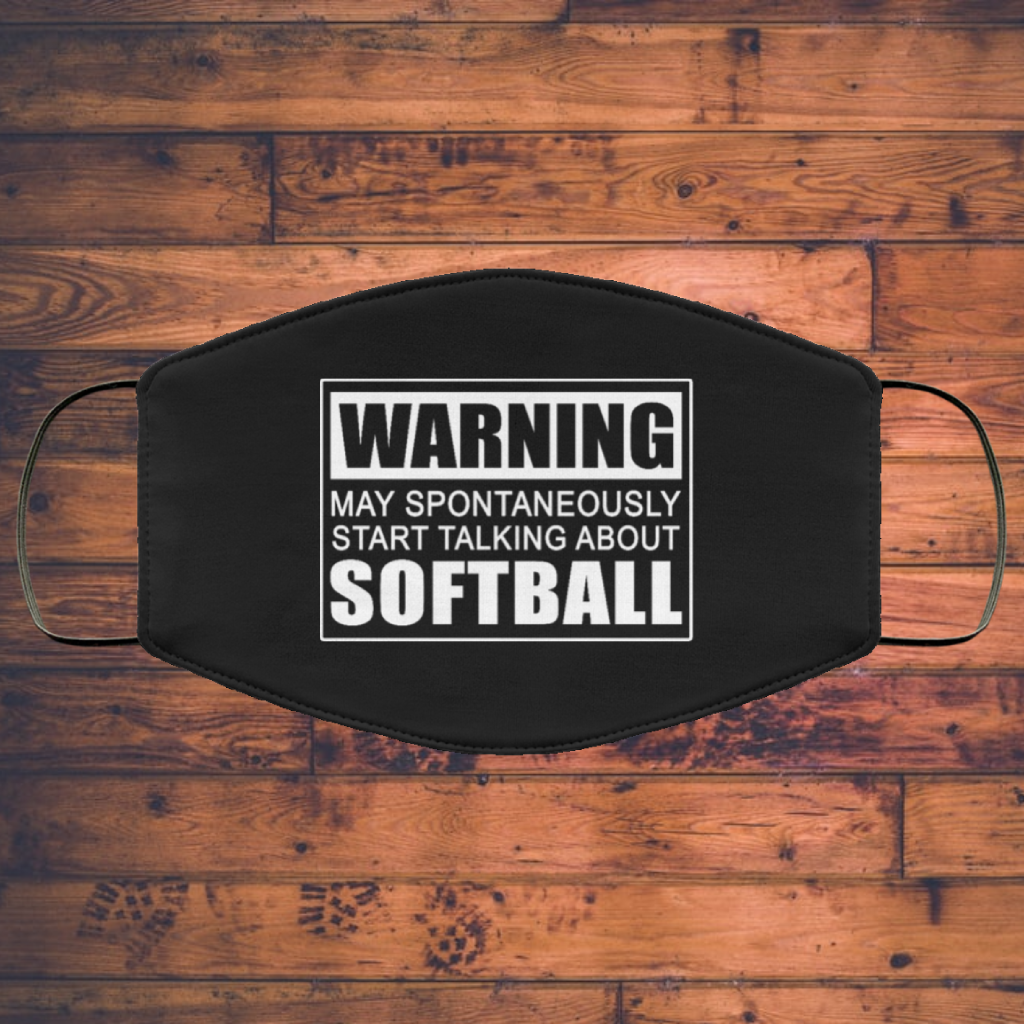 Warning May Spontaneously Start Talking About Softball Face Mask Main image