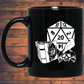 Dragon Fantasy RPG Dice Mug | Dungeon Master Mug | Tabletop RPG | Tabletop Games | RPG Mug | Role Playing Game Mug 11 oz. Black Mug