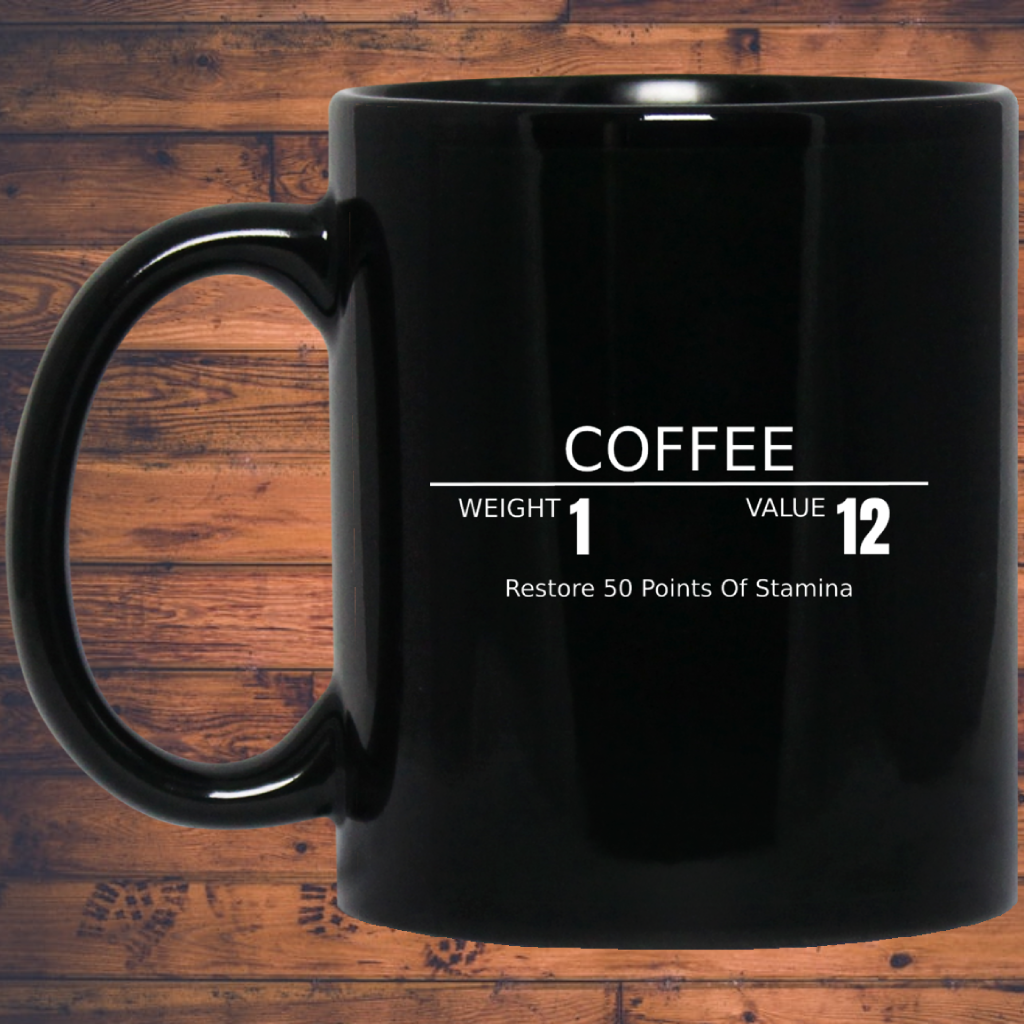 Coffee RPG 11 oz. Black Mug Secondary image