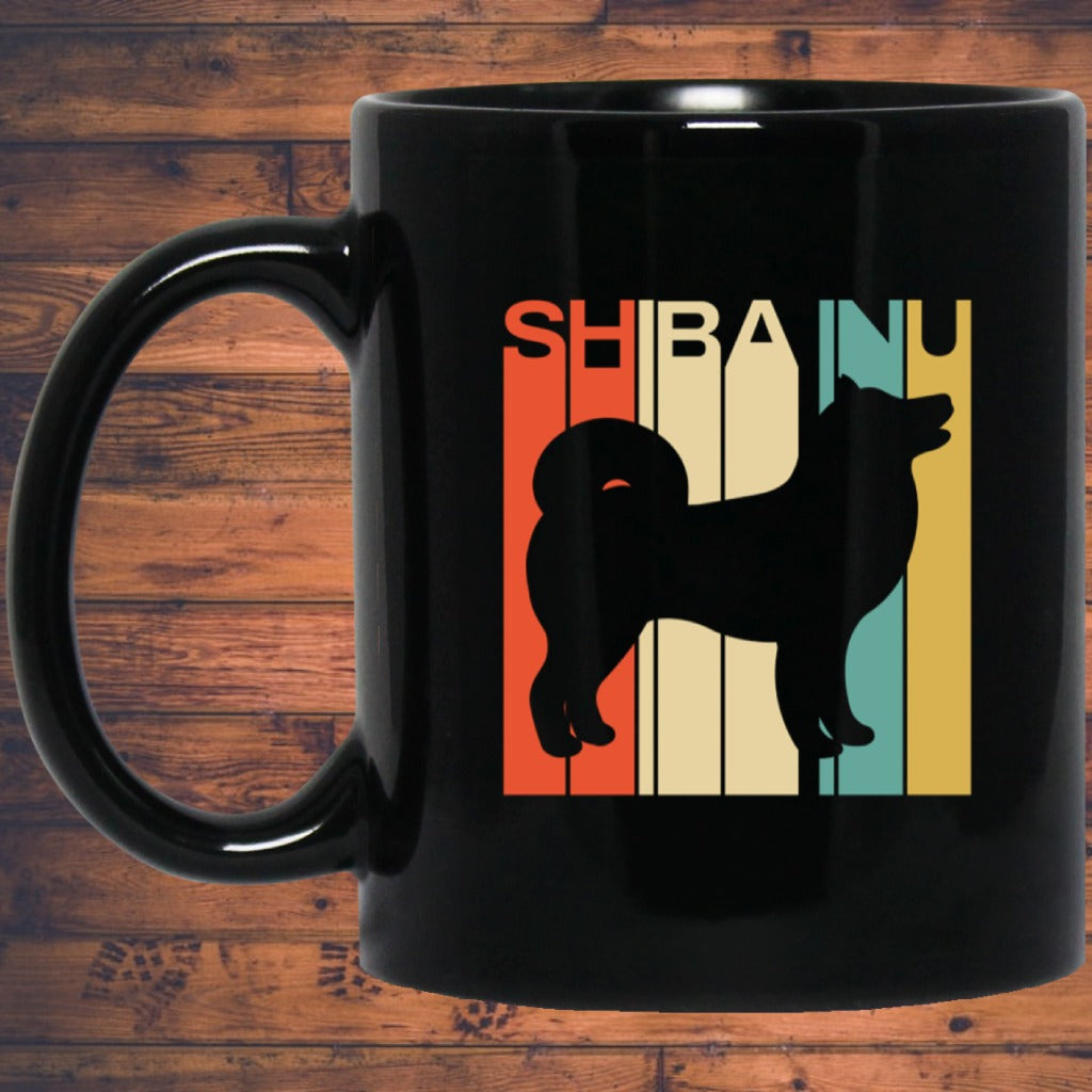 Shiba Inu Mug | Funny Shiba Inu Gifts | Cute Shiba Inu Silhouette 11 oz. Black Mug Main image