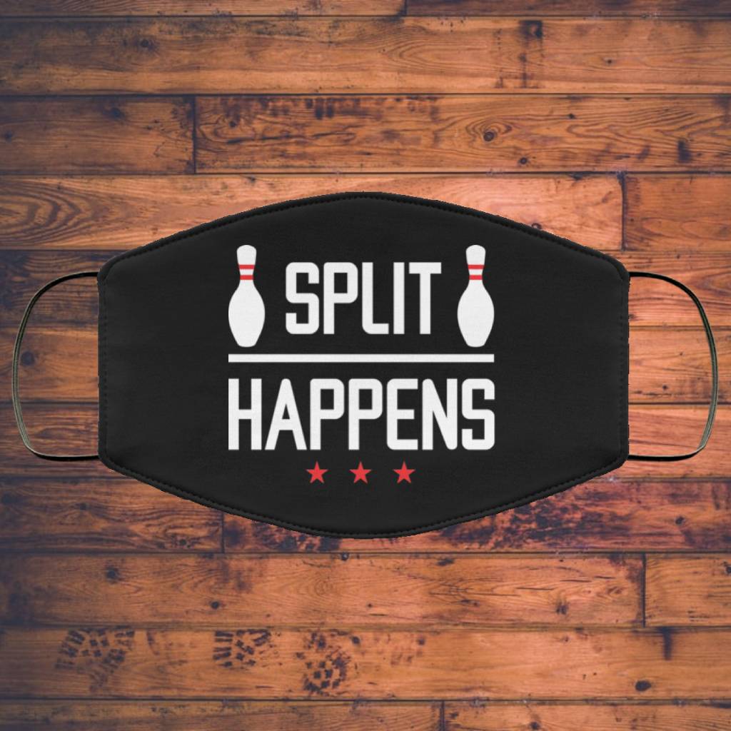 Bowling Split Happens Face Mask Main image