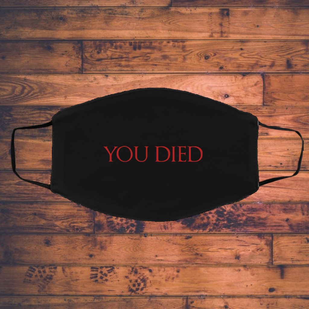 You Died RPG Video Game Face Mask Main image
