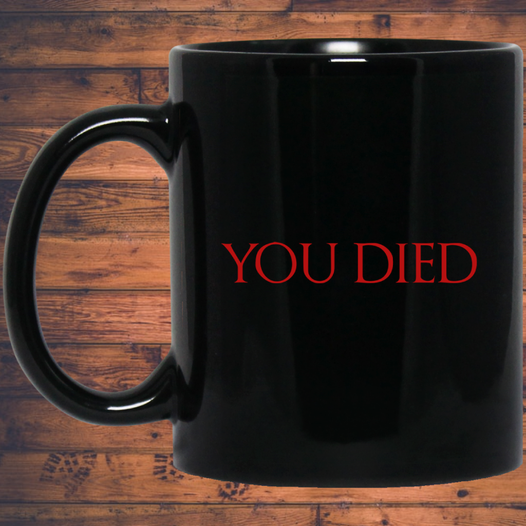 You Died RPG 11 oz. Black Mug | Video Game Mug | Gaming 11 oz RPG Video Game Mug