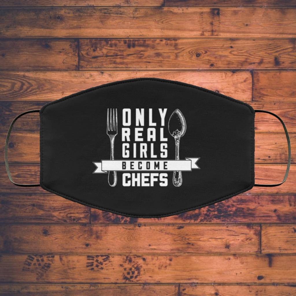 Only Real Girls Become Chefs - Chef Face Mask Main image