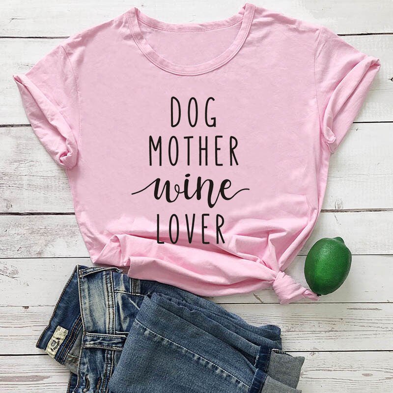 Dog Mother Wine Lover T-Shirt Main image