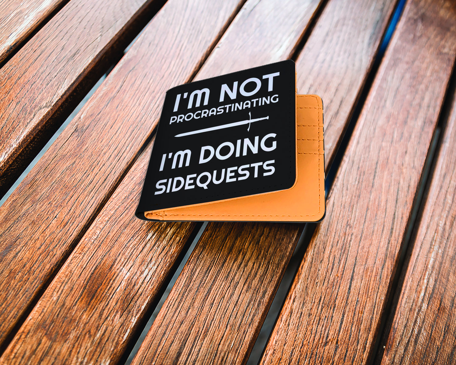 I'm Not Procrastinating I'm Doing Side Quests Fantasy RPG Video Gamer Wallet Secondary image