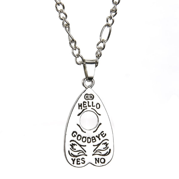 Gothic Ouija Shape Board Pendant Chain Necklace