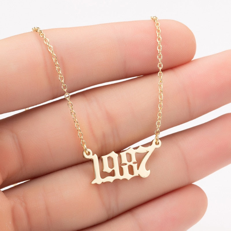 Women's Birth Year Necklace